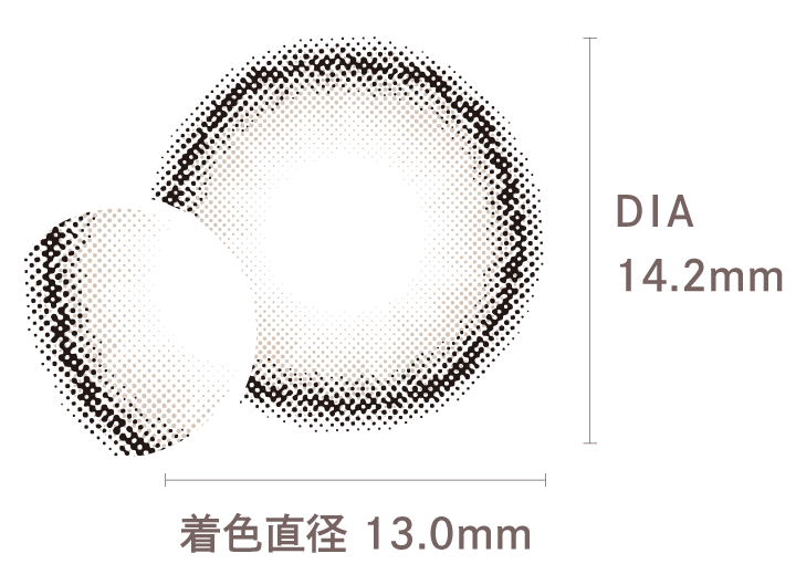 着⾊直径13.0mm DIA14.2mm